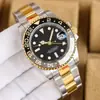 2026 Comercio Exterior Reloj de Lujo Chapado en Oro Moda Banda de Acero Gmt Reloj Mecánico Marca de Hombres Reloj de Pulsera Mayoreo