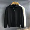 ¡Elegancia Italiana! ¡Cómodo y Suave! Suéter de Punto Cálido de Manga Larga con Cuello Polo para Hombre Otoño/Invierno Moderno
