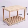 Soporte para Acuario y Soporte para Flores de Madera Maciza Integrado, Combinación de Piso Alto-Bajo para Sala de Estar, Base para Acuario con Estante de Almacenamiento Multicapa de Carga