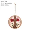 Colgante de Cruz de Madera Transfronteriza, Decoración Navideña Colgante de Pared de Madera, Decoración Religiosa de Pared para el Hogar, Fiesta de Pascua