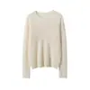 Blusa Térmica 100% Caxemira Amiga da Pele com Textura de Espiga de Trigo, Efeito Emagrecedor, Versátil para Primavera e Outono, Camada Base para o Dia a Dia