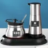 Conjunto de Potes para Condimentos e Pimenta de Aço Inoxidável 304 para Restaurantes Comerciais Garrafa Criativa para Molho de Soja Garrafa para Vinagre para Restaurantes