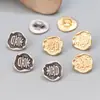 Prata de lei S925 banhada a ouro acessórios de botão em forma de XI vintage com pátina tinta preta material para bijuterias DIY feito à mão com contas