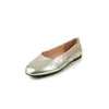 Zapatos Planos de Piel de Vaca con Remaches, Boca Poco Profunda, para Mujer, Nuevo Estilo Otoño, Cuero Genuino, Punta Redonda, Estilo Coreano, Bajos, Boca Poco Profunda, para Mujer