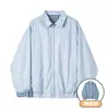 Chaqueta Básica Retro Americana con Solapa para Hombre Primavera Otoño 2027 Nueva Holgada Casual Cremallera Camisa Chaqueta de Trabajo