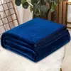 Manta de franela de color liso, cálida manta de forro polar coral para otoño e invierno, manta de picnic, manta para las piernas de avión, directo del fabricante