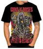 Camiseta para Hombre ViNTage GuNs N ROses Impresa en 3D Casual Manga Corta Cuello Redondo Banda de Rock OversizeD
