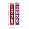 2026 Transfronterizo Amazon EE. UU. Bandera del 250 aniversario Estrellas y Franjas Decoración de Porche Acróstico del Día de la Independencia Cortina de Puerta