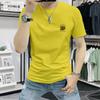 Camiseta de Manga Corta para Hombre Explosiva 2025 Nueva Moda de Verano Guapo Calidad Camiseta Casual para Hombre Combinable de Media Manga con Cuello Redondo