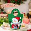 Decoraciones Navideñas Creativas Dibujos Animados Personalizadas para Niños Bolso Imitación Lino Plano Bolsa de Dulces Bolsa de Regalo Manzana