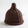 Gorra Puntiaguda de Lana INS Japonesa y Coreana para Hombres y Mujeres Gorra de Punto Cálida para Padres e Hijos Gorra de Punto de Ida y Vuelta para Niños