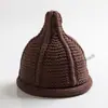 Chapéus Europeus, Americanos, Japoneses e Coreanos Transfronteiriços, Gorros de Tricô Masculinos, Chapéus de Lã, Chapéus com Barra Rebatida, Chapéus de Chupeta, Costas Femininas Pai-Filho, Chapéus Infantis de Agulha