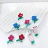 Ilustrações Fofas de Flores Pequenas Tridimensionais, Flores Pequenas Infantis, Acessórios de Aplicação em Acrílico, Materiais para Brincos Artesanais DIY Atacado