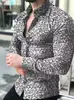 Moda Transfronteiriça 2023 Amazon Comércio Exterior Camisa Floral Masculina Casual Manga Longa Tamanho Grande Camisa Masculina