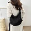 Bolsa de ombro estilo coreano de grande capacidade plissada, nova bolsa all-match com bolhas, bolsa tiracolo casual da moda