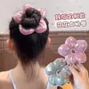 Anel de Cabelo de Flor Infantil Flor de Cabeça Tridimensional para Meninas Hattie Bola na Cabeça Rabo de Cavalo Acessório de Cabelo Grande Laço Anel Acessórios de Cabelo Hattie para Meninas