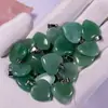 Puesto Ambulante Suministro Colgante Natural de Ágata de Cuarzo Rosa con Forma de Corazón Colgante de Collar Corazón Melocotón Joyería para Hombres y Mujeres Venta al por Mayor Accesorios de Corazón