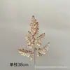 Abanico Pequeño Individual en Forma de Eucalipto Dorado y Plateado, Serie Pequeña de Orquídeas de Seda, Accesorios de Cubo de la Fortuna, Flores Artificiales para Decoración del Hogar
