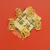 Colgante de oro de alta retención de color, accesorios de carácter de la suerte, colgante de pulsera, oro antiguo, accesorios de joyería DIY, colgante de pulsera de joyería