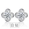 Pendientes de aguja de plata Jingdong Pinduoduo S925, joyería de plata para mujer, pendientes de copo de nieve con un ciervo simple coreano