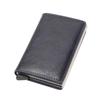 Bolsa para tarjetas de fibra de carbono AliExpress antirrobo cepillado RFID automática elástica para tarjetas aleación de aluminio PU bolsa para tarjetas cartera una