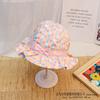 Chapéu de pescador para bebê primavera e verão chapéu infantil estampado fino aba larga viagem proteção solar fofo super fofo meninas