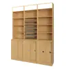 Estante de Almacenamiento para Cigarrillos de Estructura Acero-Madera, Gabinete de Fondo Combinado para Mostrador de Caja de Cigarrillos y Alcohol, Exhibidor de Estante para Cigarrillos de Tienda de Conveniencia