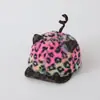 Chapéus de Pelúcia para Bebês Outono e Inverno Atacado Tendência Estampa de Leopardo Legal Gorros Quentes Chapéus Divertidos com Tentáculos para Bebês Aba Macia
