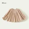Ropa Infantil 2025 Otoño Nuevo Estilo Camisas para Niñas Amigables con la Piel y Cómodas Otoño Estilo Coreano Manga de Murciélago Camisas de Pana