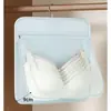 Bolsa de malla colgante para almacenamiento de ropa interior, herramienta de almacenamiento para armario de dormitorio, bolsa colgante para almacenamiento de calcetines y ropa interior, tres en uno