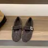 Zapatos Planos Mary Jane de Gamuza Retro para Mujer, Temporada Otoño e Invierno 2025, Zapatos de Algodón Forrados de Felpa, Elegantes Zapatos Peludos con Pedrería