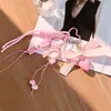 Estilo Igual de Blogueira Ins Estiloso de Nicho Chaveiro de Baseball para Carro Pingente de Bolsa Miu Par Trançado Cordão para Pendurar na Bolsa