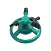 Aspersor de césped giratorio de 360 grados, aspersor de disco pequeño con tres brazos, aspersor de plástico giratorio para regar flores y rociar