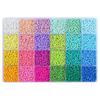 24 cuentas de arroz pequeñas de 3 mm, juego de colores, cuentas de vidrio, hechas a mano, para pulseras y collares.