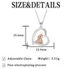 Knn-247 Collar de Caballo Oro Rosa para Mujer Dibujos Animados Moda Colgante de Gama Alta Nicho Versátil Cadena para Clavícula