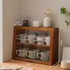 Caixa de Armazenamento para Canecas de Mesa Rack de Armazenamento para Conjunto de Chá em Madeira Maciça Armário Retro para Figuras de Perfume Produtos de Skincare com Tampa