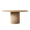Rh Estilo Campestre Americano Madera Maciza Mesa Redonda de Comedor Silla de Comedor Restaurante Francés Mesa de Café Mesa de Comedor para el Hogar Mesa de Conferencias Diseñador