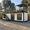 Hotel de homestay com estrutura de aço moderna e tendência para uso externo, loja móvel, showroom, casa modular em contêiner