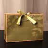 Bolsa de regalo en stock bolso verde claro ins con cinta bolsa de regalo bolsa de compras bolsa de papel transfronteriza al por mayor