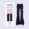 Talla Grande Negro Gris Estilo Americano Micro-Lara Pantalones de Trabajo para Mujer Cintura Alta Adelgazantes Pantalones de Herradura para Nicho Nacional de Moda Pantalones de Mezclilla de Cuerno