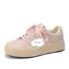 Sapatos brancos pequenos de sola grossa femininos 2025 novas explosões macios fofos sapatos de cabeça grande sola grossa versáteis tênis de plataforma pai 6606