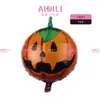 Decoraciones para fiesta de Halloween: Globos de foil de Halloween de 18 pulgadas para una atmósfera festiva y espeluznante, con diseños de calabaza, fantasma y calavera