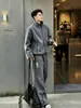 Traje térmico de forro polar de alta calidad a doble cara, nueva colección de invierno, elegante diseño de cuello alto, conjunto deportivo y casual de dos piezas para hombre