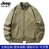 Chaqueta de Piloto para Hombre JEEP SPIRIT Primavera y Otoño Holgada Chaqueta de Trabajo Casual Cuello Alto Manga Larga