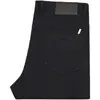 Jeans masculino grosso reto de Outono e Inverno com stretch escovado cinco bolsos de algodão slim fit casual moda calça longa