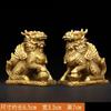 Um Par de Enfeites de Qilin de Cobre com Oito Trigramas para Uso Doméstico, Tamanho Grande, para Boa Sorte e Riqueza, Adequado para Escritório, Sala de Estar ou Bar, Decoração de Metal