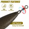 Plomada giratoria para pesca de carpa europea, plomada camuflaje hoja de sauce, peso para lance a larga distancia Ronnie rig, mayoreo de equipo de pesca