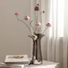 Vaso Decorativo Cerámico Simple Sentido Avanzado Lujo Ligero Estilo Nórdico Ins Alto Valor de Color Florero Hidropónico Mayoreo