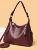 Bolsas de Mujer Transfronterizas, Nuevo Estilo de Moda para Señoras de Mediana Edad, Bolso Cruzado de Hombro Versátil Casual Simple de Gran Capacidad