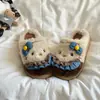 Lindas pantuflas de algodón esponjoso con temática de gatos para mujer, perfectas para el invierno, estudiantes y uso en interiores; pantuflas de felpa gruesas, de suela suave y cálidas